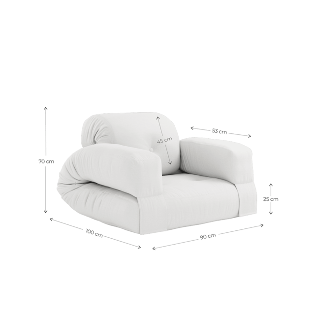 Karup Design Hippo OUT lenestol hvit - 810401401090