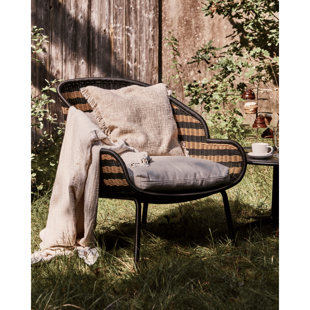 House Doctor Hapur chaise longue naturel/noir - 210940305 House Doctor Hapur chaise longue naturel/noir - 210940305