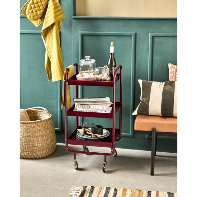 House Doctor Carrello portaoggetti bordeaux - 208580321