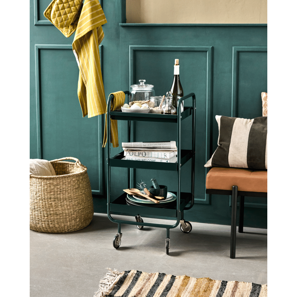 House Doctor Carrello portaoggetti verde scuro - 208580320 House Doctor Carrello portaoggetti verde scuro - 208580320