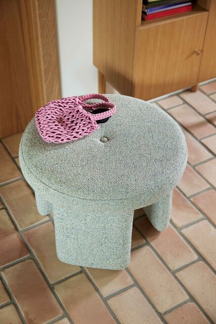 Hubsch Pouf Rocco verde chiaro - 022012 Hubsch Pouf Rocco verde chiaro - 022012