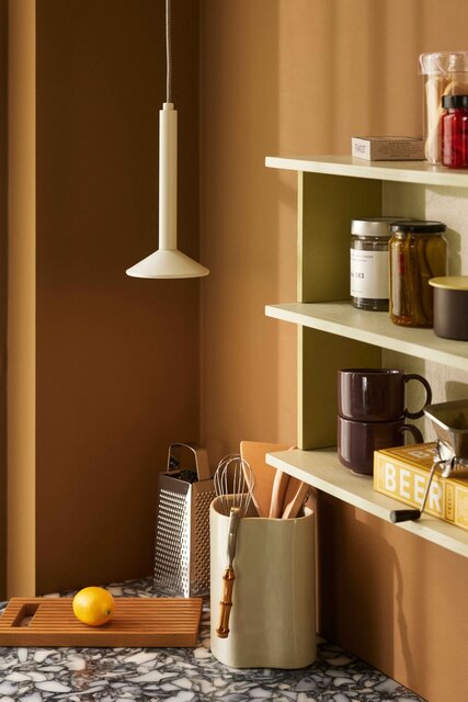 Hubsch Pep wall rack yellow/grey - 022005