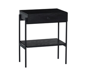 Hubsch Noir nattbord svart Hubsch Noir nattbord svart