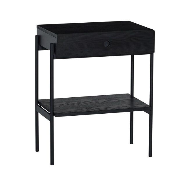 Hubsch Table de chevet Noir noir - 022003 Hubsch Table de chevet Noir noir - 022003