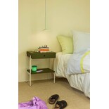 Hubsch Noir bedside table green/off white - 022002