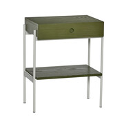 Hubsch Noir nachtkastje groen/off white - 022002 Hubsch Noir nachtkastje groen/off white - 022002