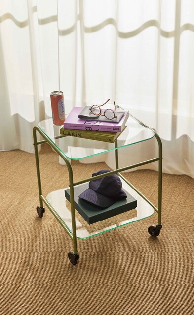 Hubsch Zephyr trolley groen - 022001 Hubsch Zephyr trolley groen - 022001