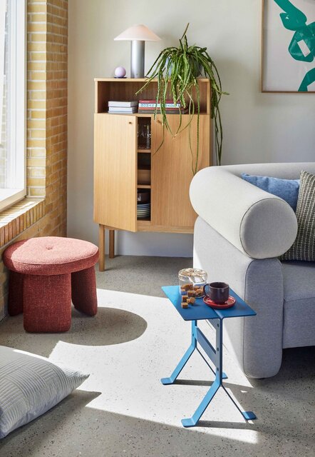 Hubsch Fold side table petrol - 992007