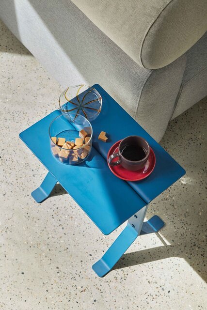 Hubsch Fold side table petrol - 992007