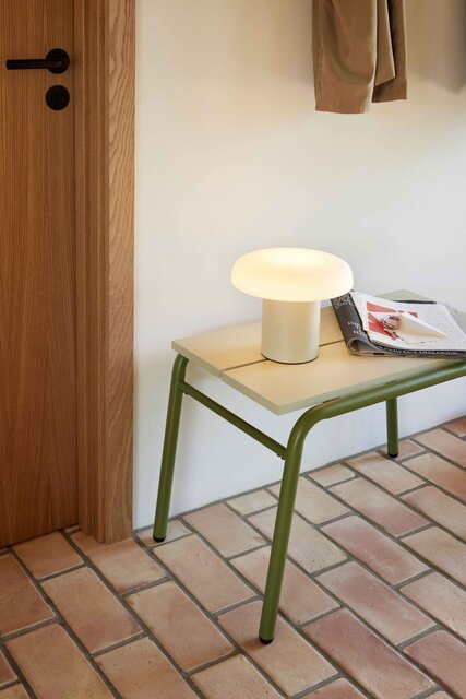 Hubsch Ateliers bordslampa sand/vit - 962023