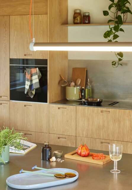 Hubsch Lampada a sospensione Interplay 85 cm marrone/blu/arancione - 962022 Hubsch Lampada a sospensione Interplay 85 cm marrone/blu/arancione - 962022