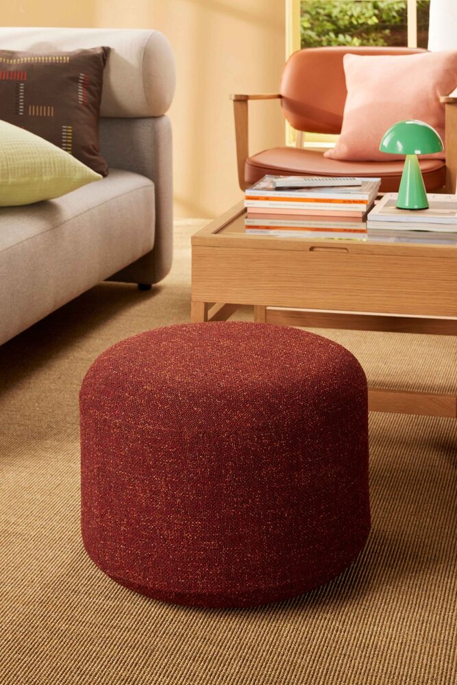Hubsch Pouf Marshmellow rouge petit - 022017 Hubsch Pouf Marshmellow rouge petit - 022017