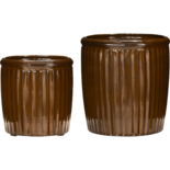 House Doctor Set di 2 fioriere Groove marroni - 210530204 House Doctor Set di 2 fioriere Groove marroni - 210530204