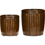 House Doctor Set di 2 fioriere Groove marroni - 210530204 House Doctor Set di 2 fioriere Groove marroni - 210530204
