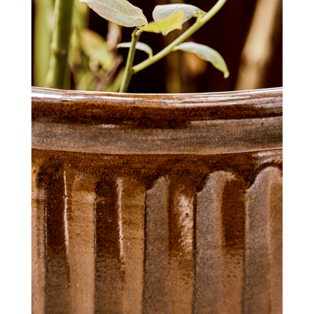 House Doctor Groove planters brown set of 2 pieces - 210530204 House Doctor Groove planters brown set of 2 pieces - 210530204