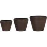 House Doctor Funnel plantenbakken antiek bruin set van 3 stuks - 210530203 House Doctor Funnel plantenbakken antiek bruin set van 3 stuks - 210530203