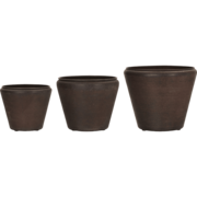 House Doctor Funnel plantenbakken antiek bruin set van 3 stuks - 210530203 House Doctor Funnel plantenbakken antiek bruin set van 3 stuks - 210530203
