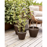 House Doctor Funnel plantenbakken antiek bruin set van 3 stuks - 210530203 House Doctor Funnel plantenbakken antiek bruin set van 3 stuks - 210530203