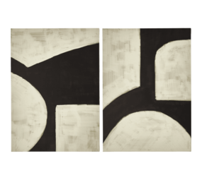 House Doctor Hape wall decoration black/off white set of 2 pieces House Doctor Hape wall decoration black/off white set of 2 pieces