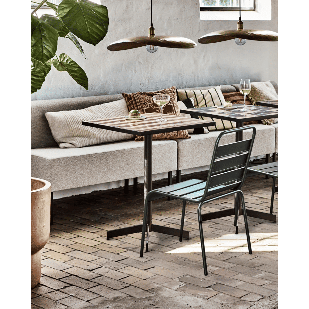 House Doctor Streifen-Beistelltisch Staubrosa/Beige – 266140063 House Doctor Streifen-Beistelltisch Staubrosa/Beige – 266140063