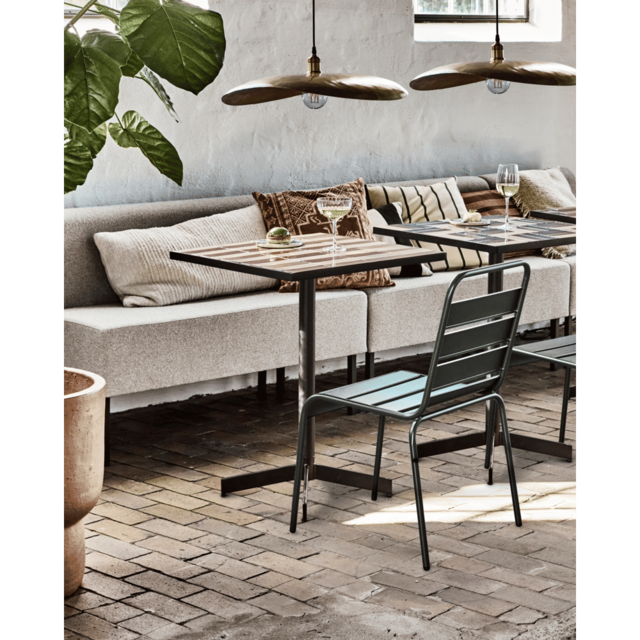 House Doctor Streifen-Beistelltisch Staubrosa/Beige – 266140063 House Doctor Streifen-Beistelltisch Staubrosa/Beige – 266140063