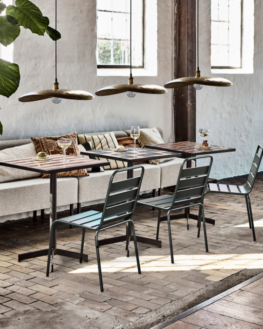 House Doctor Geometrisk sidebord brun/blå - 266140061 House Doctor Geometrisk sidebord brun/blå - 266140061