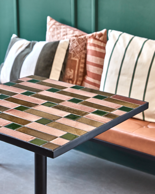 House Doctor Petit bijzettafel bruin/roze/groen - 266140062