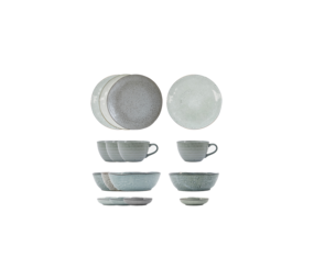 House Doctor Ructic brunch servies set 16 stuks House Doctor Ructic brunch servies set 16 stuks