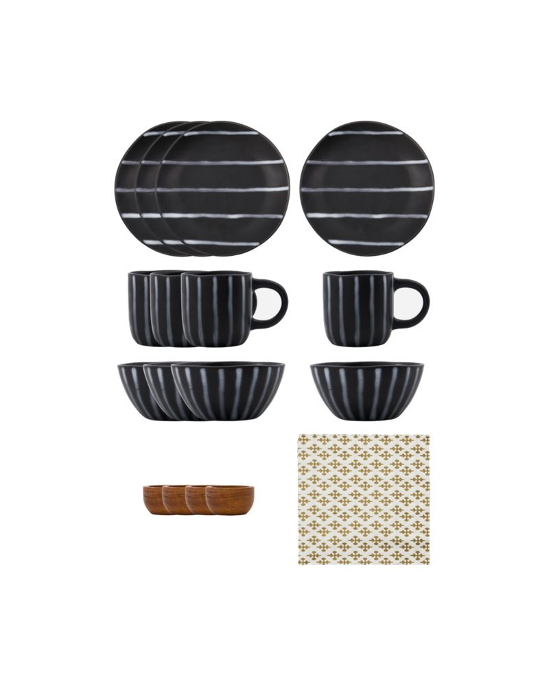 House Doctor Line brunch servies set 16 stuks - 257981013 House Doctor Line brunch servies set 16 stuks - 257981013