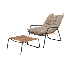 Bloomingville Boel Loungesessel mit Fußhocker Bloomingville Boel Loungesessel mit Fußhocker