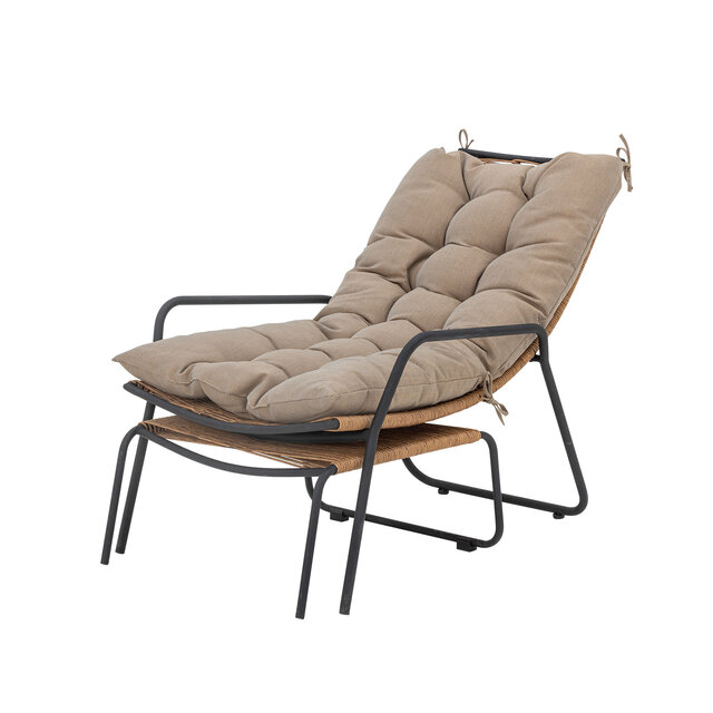 Bloomingville Boel loungestoel met voetenbankje - 82064496