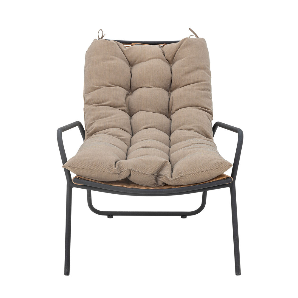 Bloomingville Boel loungestoel met voetenbankje - 82064496 Bloomingville Boel loungestoel met voetenbankje - 82064496