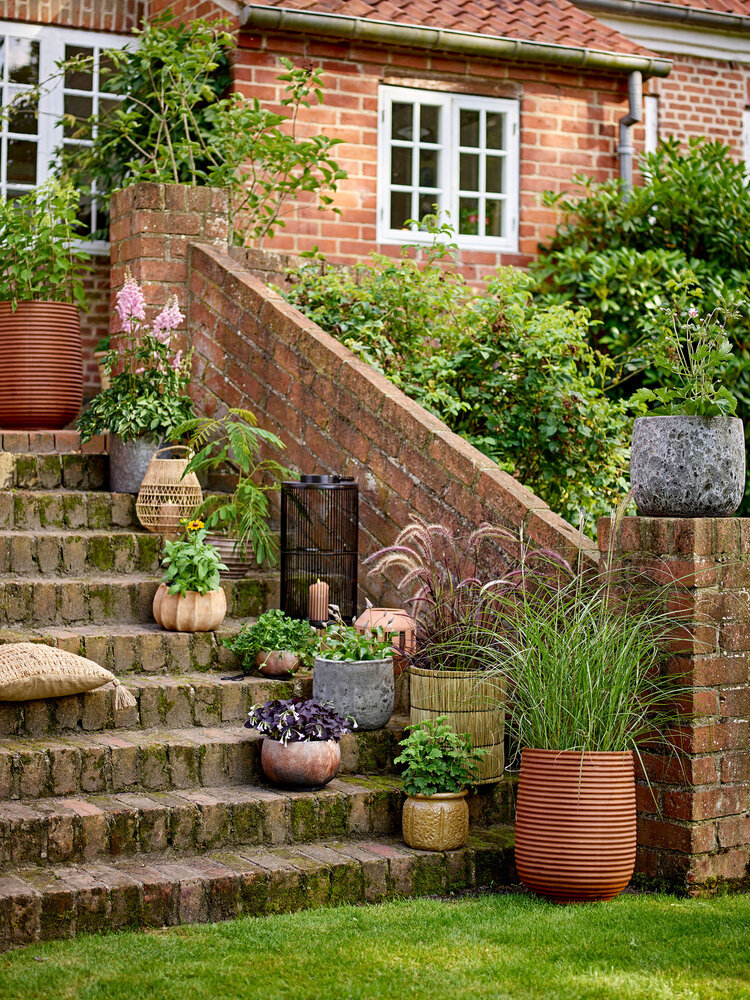 Bloomingville Mesola blomsterpotter brunt sett med 2 deler - 82064805