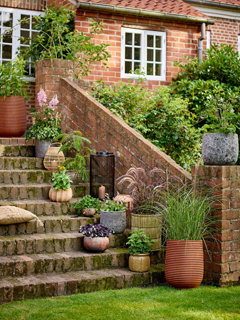 Bloomingville Mesola flower pots brown set of 2 pieces - 82064805