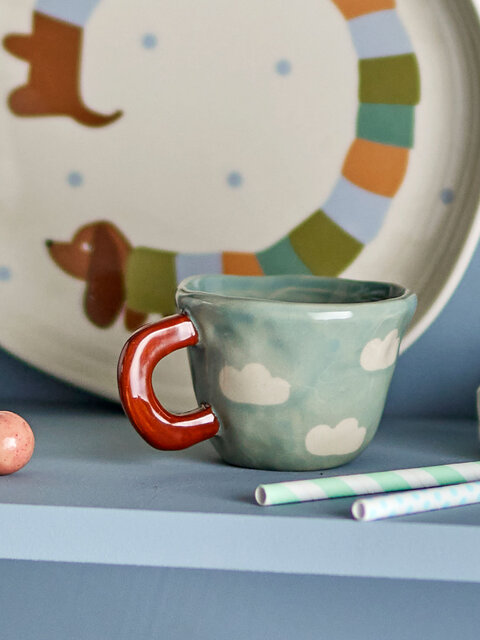 Bloomingville Mini Nini mugs blue set of 6 pieces - 82062722 Bloomingville Mini Nini mugs blue set of 6 pieces - 82062722