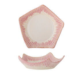 Bloomingville Cuenco de flores rosa