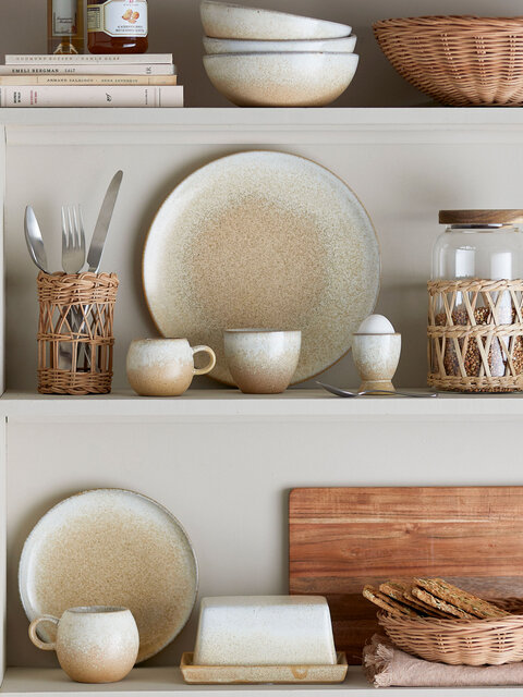 Bloomingville Paula eierdoppen naturel set van 8 stuks - 82061639