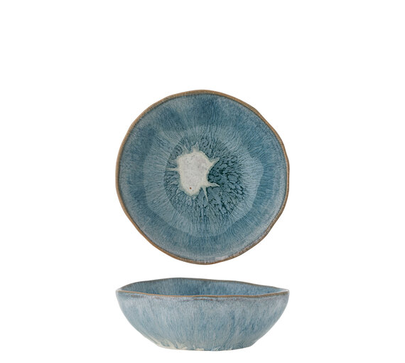 Bloomingville Kristina Schalen-Set – 2 Keramikschalen, Ø13,5cm, Handgemachtes Stempelmuster, Spülmaschinengeeignet