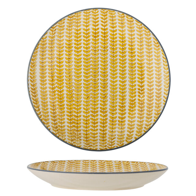 Bloomingville Lönntallrik Ø25,5 cm gul set med 6 delar - 82061609