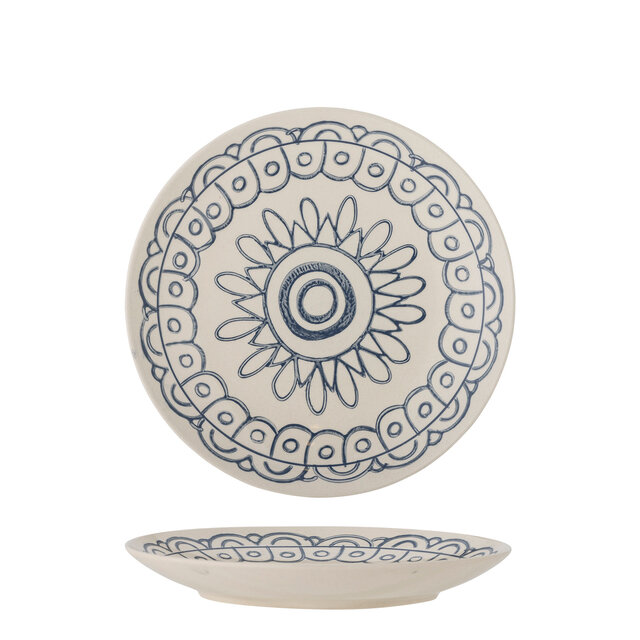 Bloomingville Maple plates Ø20cm blue set of 6 pieces - 82061607 Bloomingville Maple plates Ø20cm blue set of 6 pieces - 82061607