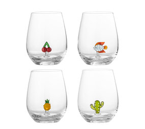 Bloomingville Juego de vasos Misa de 4 piezas