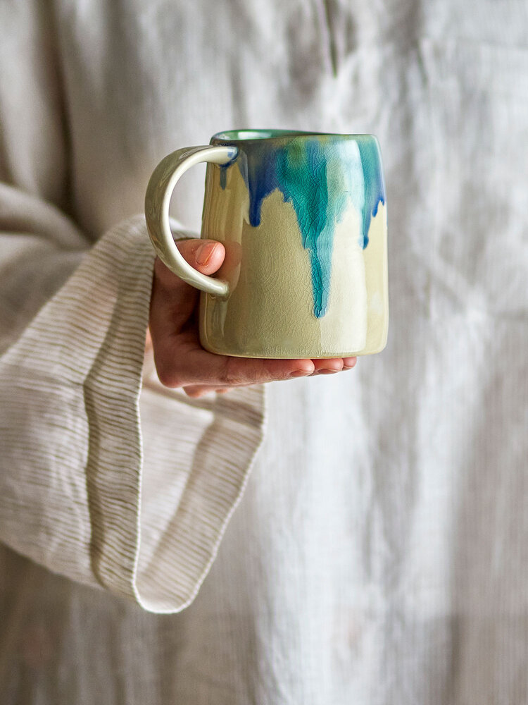 Bloomingville Yori mugs blue set of 6 pieces - 82072025