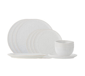 Bloomingville Addison spisestel med 12 stk hvid Bloomingville Addison spisestel med 12 stk hvid