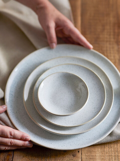 Bloomingville Platos Addison Ø26,5cm blancos set de 6 piezas - 82072003