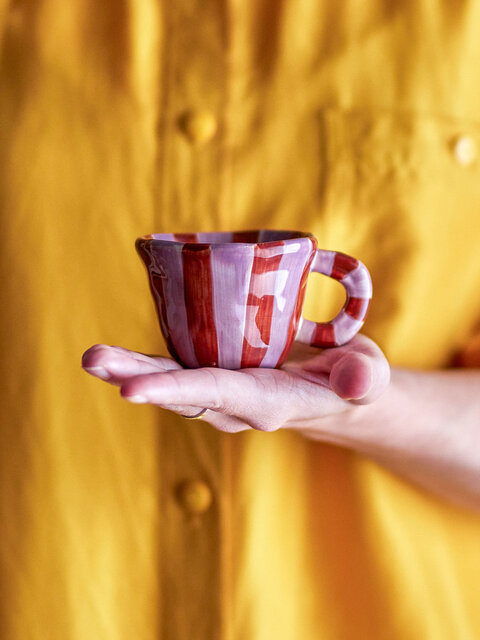 Bloomingville Coffret de 6 mugs Nini rose - 82062720