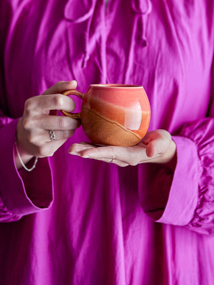 Bloomingville Paula mugs set of 4 orange - 82062671 Bloomingville Paula mugs set of 4 orange - 82062671