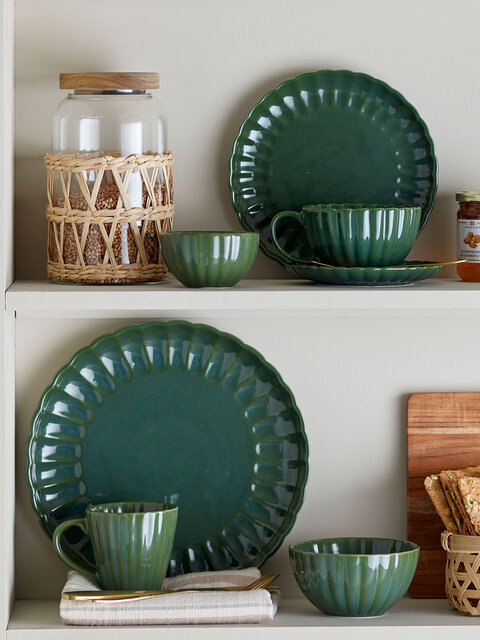 Bloomingville Latina plates Ø27cm green set of 6 pieces - 82061941