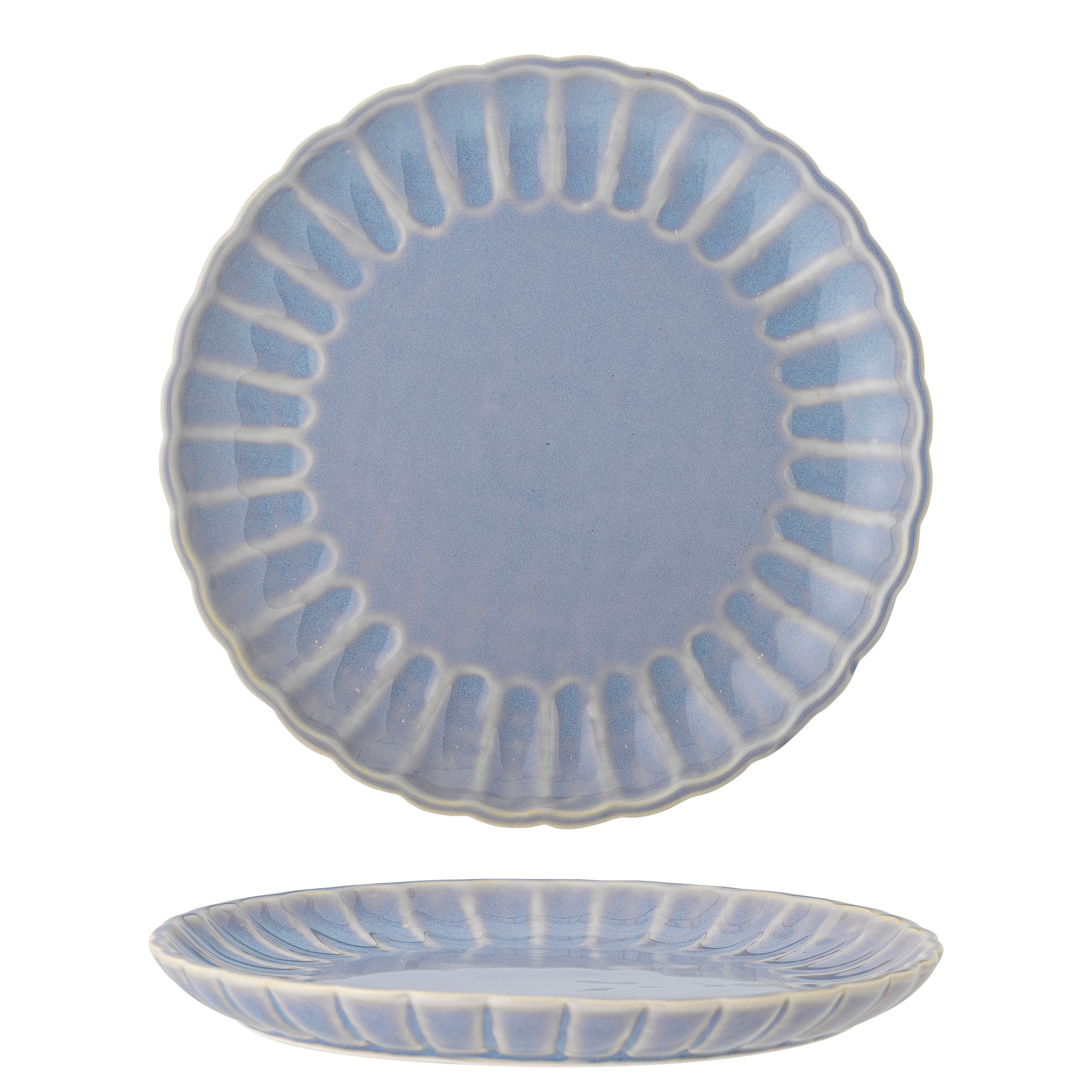 Bloomingville Latina borden Ø27cm blauw set van 6 stuks - 82061940