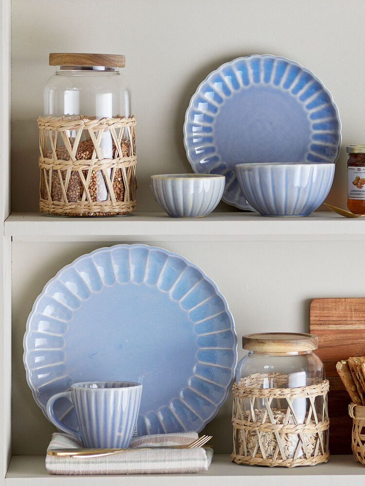 Bloomingville Assiettes Latina Ø27cm bleu set de 6 pièces - 82061940