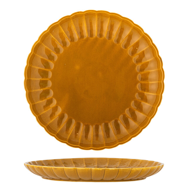 Bloomingville Latina borden Ø27cm geel set van 6 stuks - 82061938 Bloomingville Latina borden Ø27cm geel set van 6 stuks - 82061938